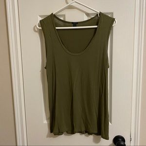 Olive green jcrew tank top m
